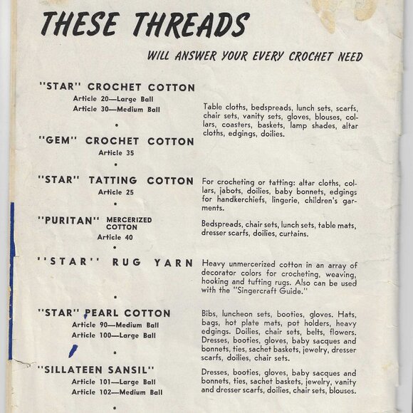 Vintage 1948 Star Book No. 62: Knitting, Crocheting, Tatting - Picture 3 of 5